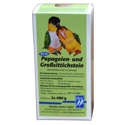 Piatra de ciugulit pentru papagali medii si mari 2x480gr